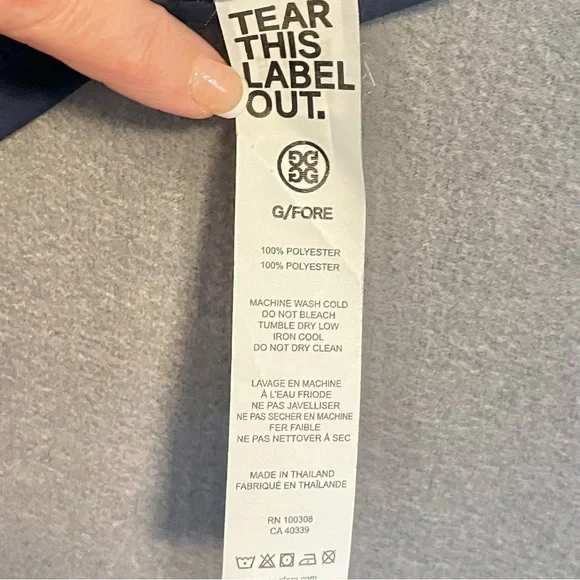 G/FORE Men's Golf Quarter-Zip Pullover Windbreaker Size Medium in Twilight FLAW - Picture 9 of 11